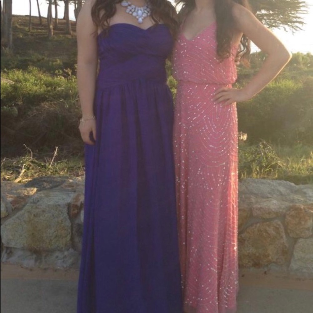 Dark Purple Floor Length Dress